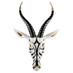 Antelope Mask, Black and Gold