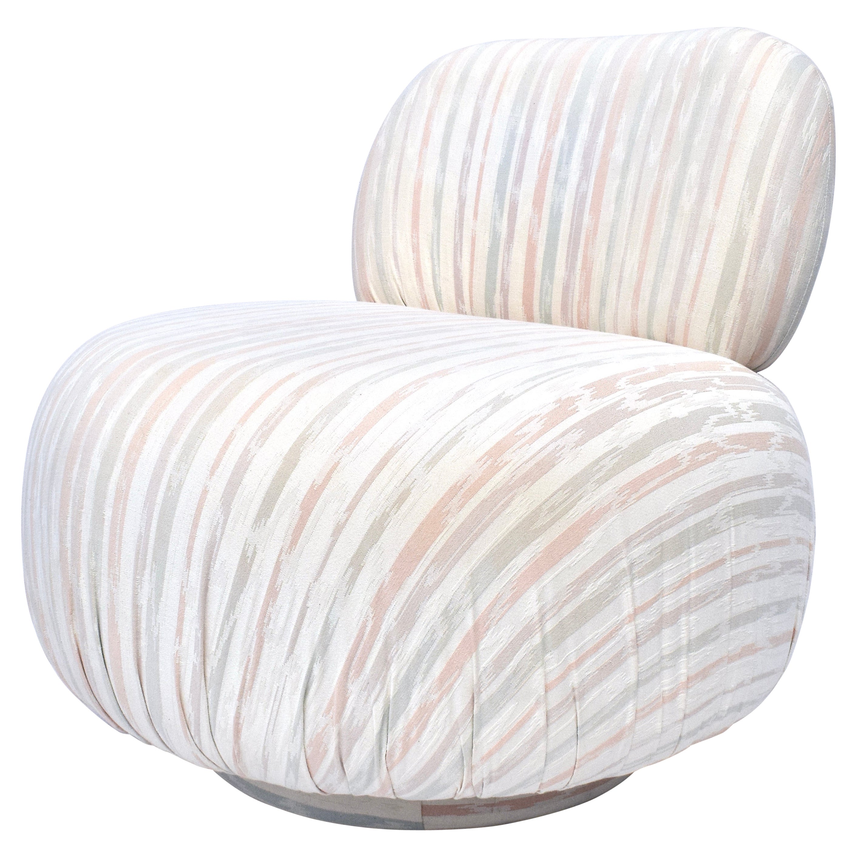 Steve Chase Swivel Soufflé' Pouf Chair