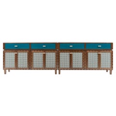 Tangara Fabric Panels Long Sideboard by Luis Pons