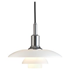 Poul Henningsen PH 3/2 Glass Pendant for Louis Poulsen in Chrome