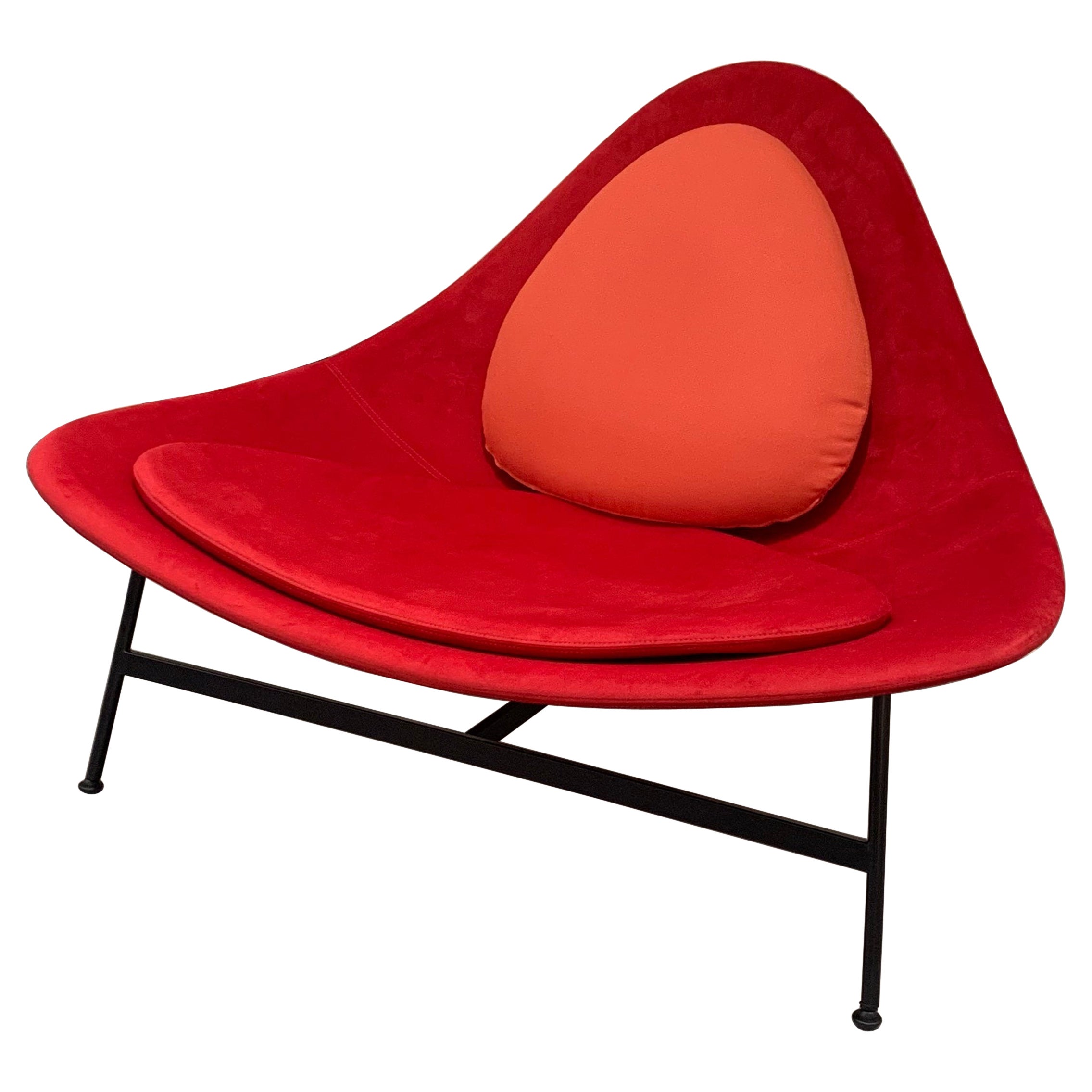 Baleri Red Bermuda Lounge Chair Designed by Claesson Koivisto Rune in STOCK For Sale