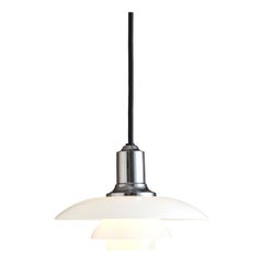 Poul Henningsen PH 2/1 Glass Pendant for Louis Poulsen in Chrome