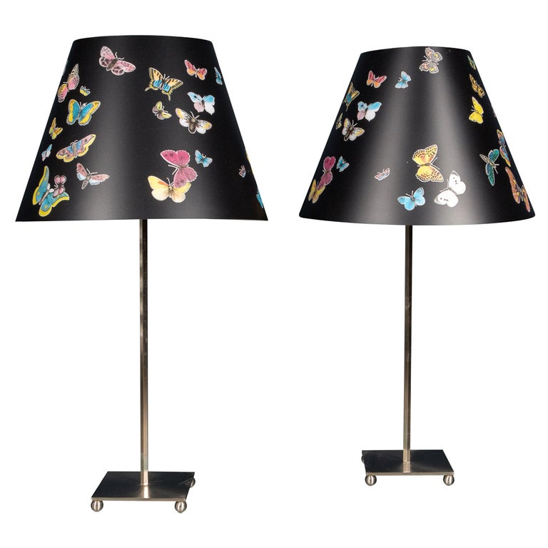 Piero Fornasetti pair of table lamps, ca. 1970, offered by Pushkin Antiques Ltd