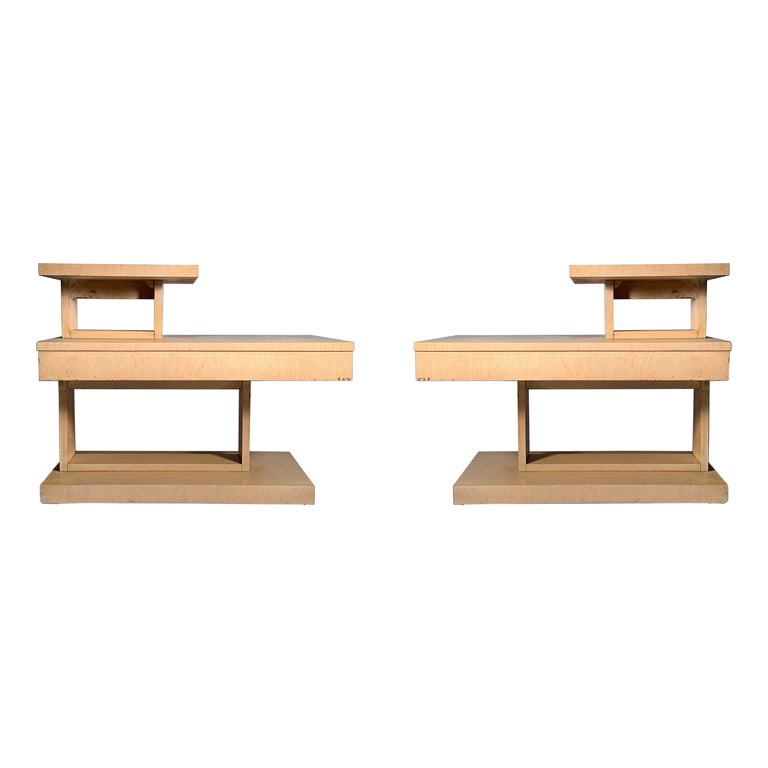 Pair of Lane Architectural End Tables For Sale at 1stDibs