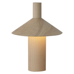 Francesco Faccin 'Pepa' Portable Table Lamp in Solid Ash Wood for Astep