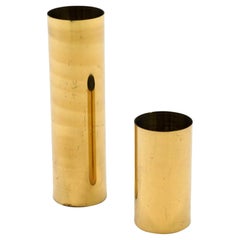 Paar Zylinder-Kerzenständer/Kerzenhalter aus Messing, 1970er Jahre