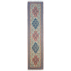 Retro Persian Senneh Kilim Runner