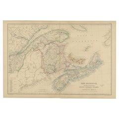 Antique Map of New Brunswick by W. G. Blackie, 1859