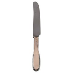 Evald Nielsen Number 14 Dinner Knife in Hammered Silver and Stainless Steel