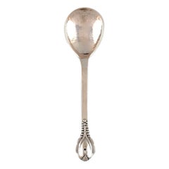 Antique Evald Nielsen Number 3 Jam Spoon in Silver 830, Dated 1915