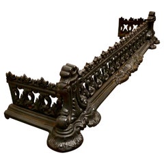 Decorative Victorian Cast Iron Fender