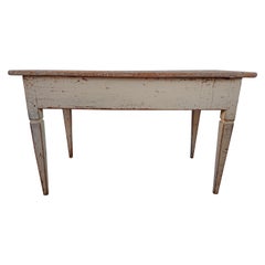 19th Century Swedish  antique rustic Gustavian Table  with Original paint