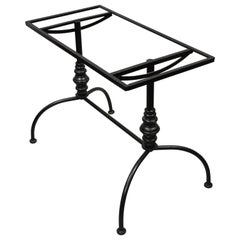 Vintage Gallo French Style Black Wrought Iron Pastry Dining Table Desk Base