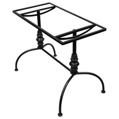 Retro Gallo French Style Black Wrought Iron Pastry Dining Table Desk Base