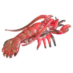 Large Vitange Murano Glass Sommerso Lobster