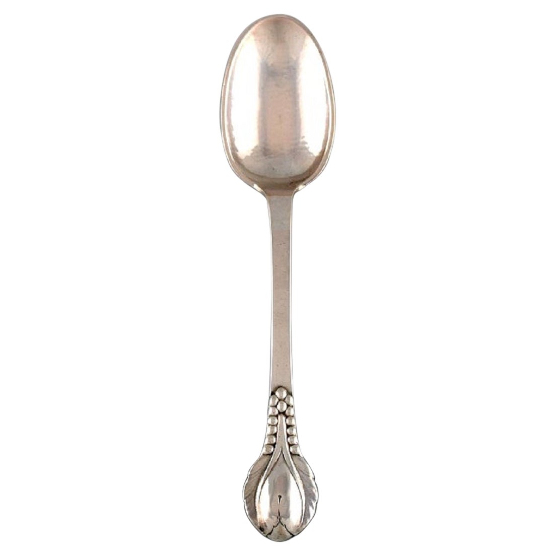 Antique Evald Nielsen Number 3 Dessert Spoon in Silver, Dated 1927 For Sale