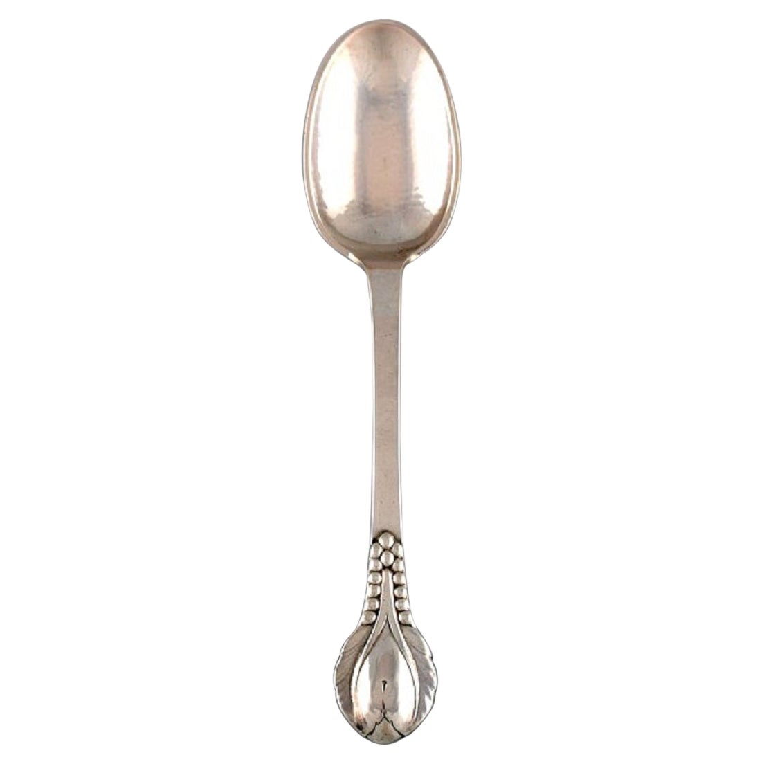 Antico cucchiaio da dessert Evald Nielsen numero 3 in argento, datato 1927