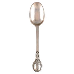 Antique Evald Nielsen Number 3 Dessert Spoon in Silver, Dated 1927