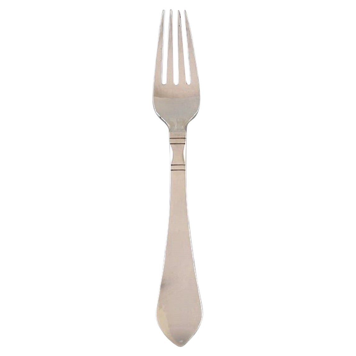 Georg Jensen Continental Lunch Fork in Sterling Silver, Seven Forks Available For Sale
