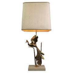 Retro Peacock Table Lamp by Lanciotto for L'Originale, Italy, 1970s