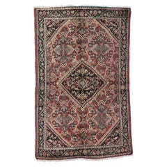 Vintage Persian Mahal Rug with Modern Rustic Style