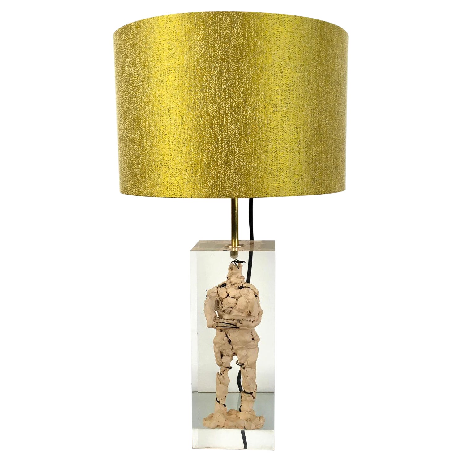  Tischlampe aus Lucite in der Art von Maison Romeo Paris, 1980er Jahre