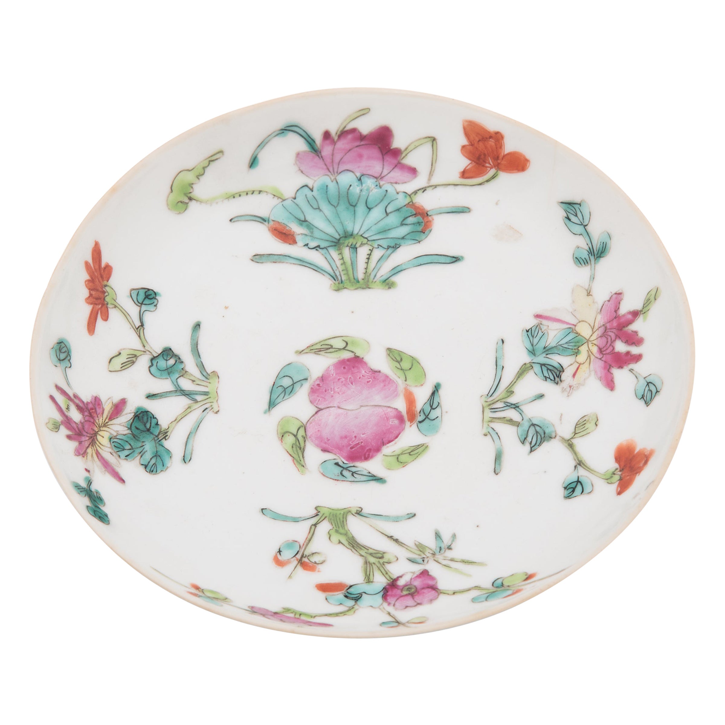 Chinese Famille Rose Four Seasons Plate, c. 1900