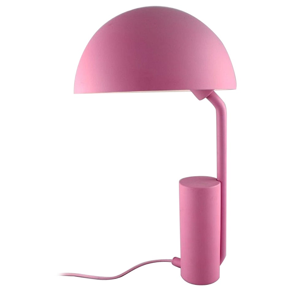 Kaschkasch for Normann Copenhagen, Cap Table Lamp in Pink Lacquered Steel For Sale