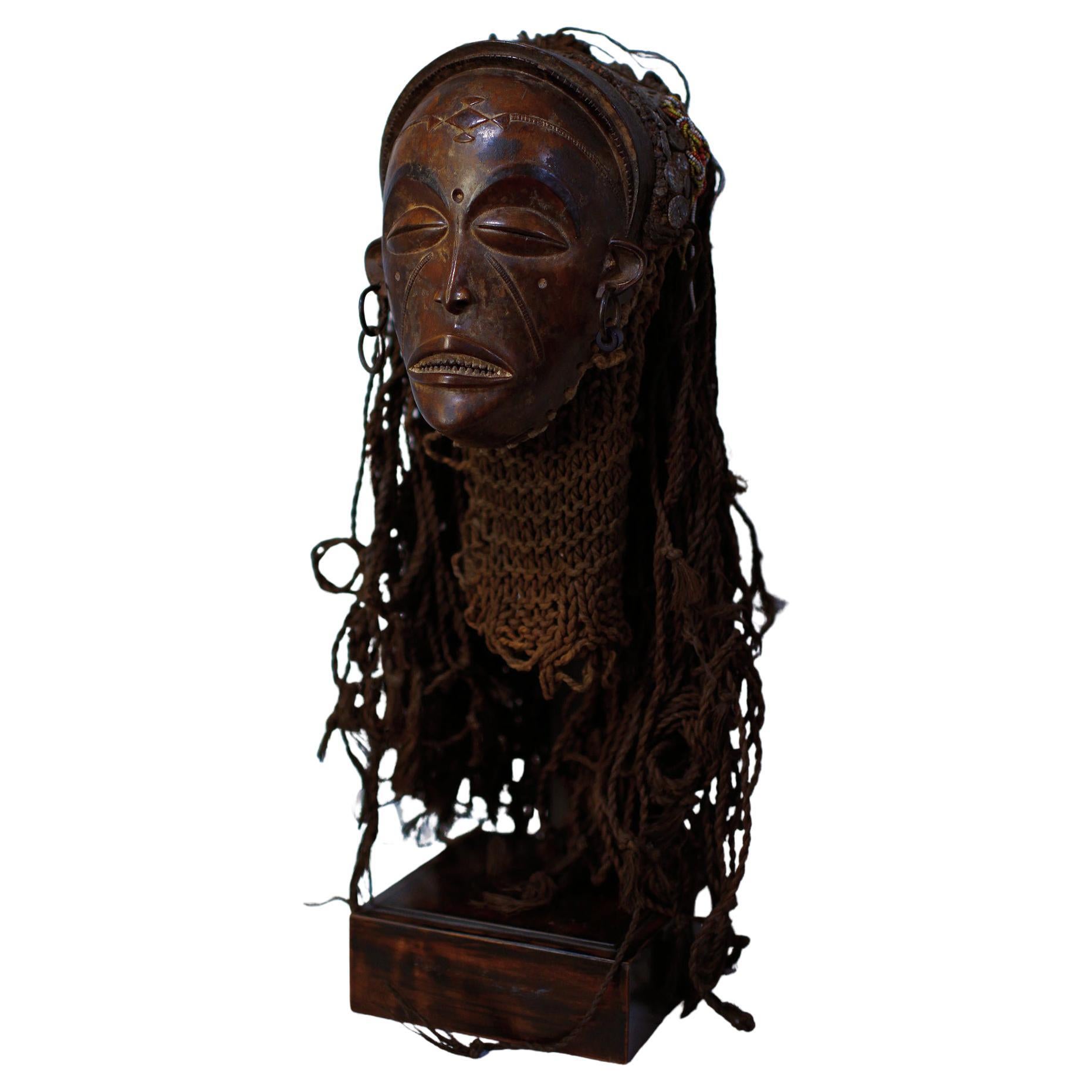 Female Mask "Pwo" Chokwe, Angola / Democratic Republic of Congo, Museum Quality