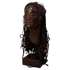 Antique Female Mask "Pwo" Chokwe, Angola / Democratic Republic of Congo, Museum Quality