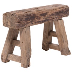 Used Rustic Chinese Door Bench, c. 1900