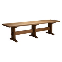 Oak Refectory Table, England, circa 1950