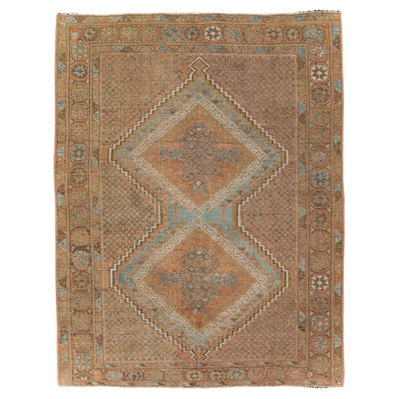 Mid-20th Century Handmade Persian Afshar Throw Rug