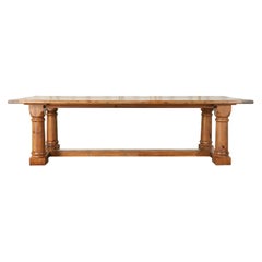 Ralph Lauren Pine Country Farmhouse Trestle Dining Table 