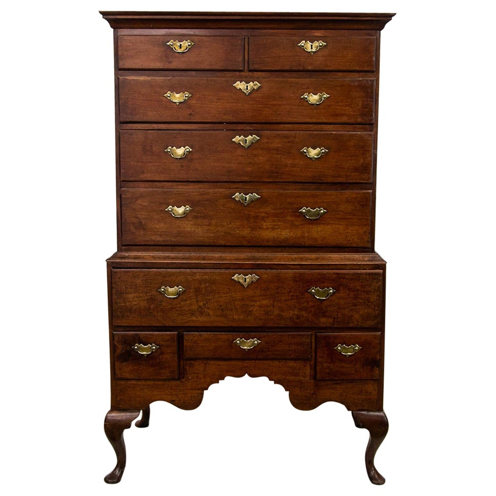 Queen Anne Walnut High Boy For Sale