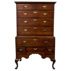 Antique Queen Anne Walnut High Boy