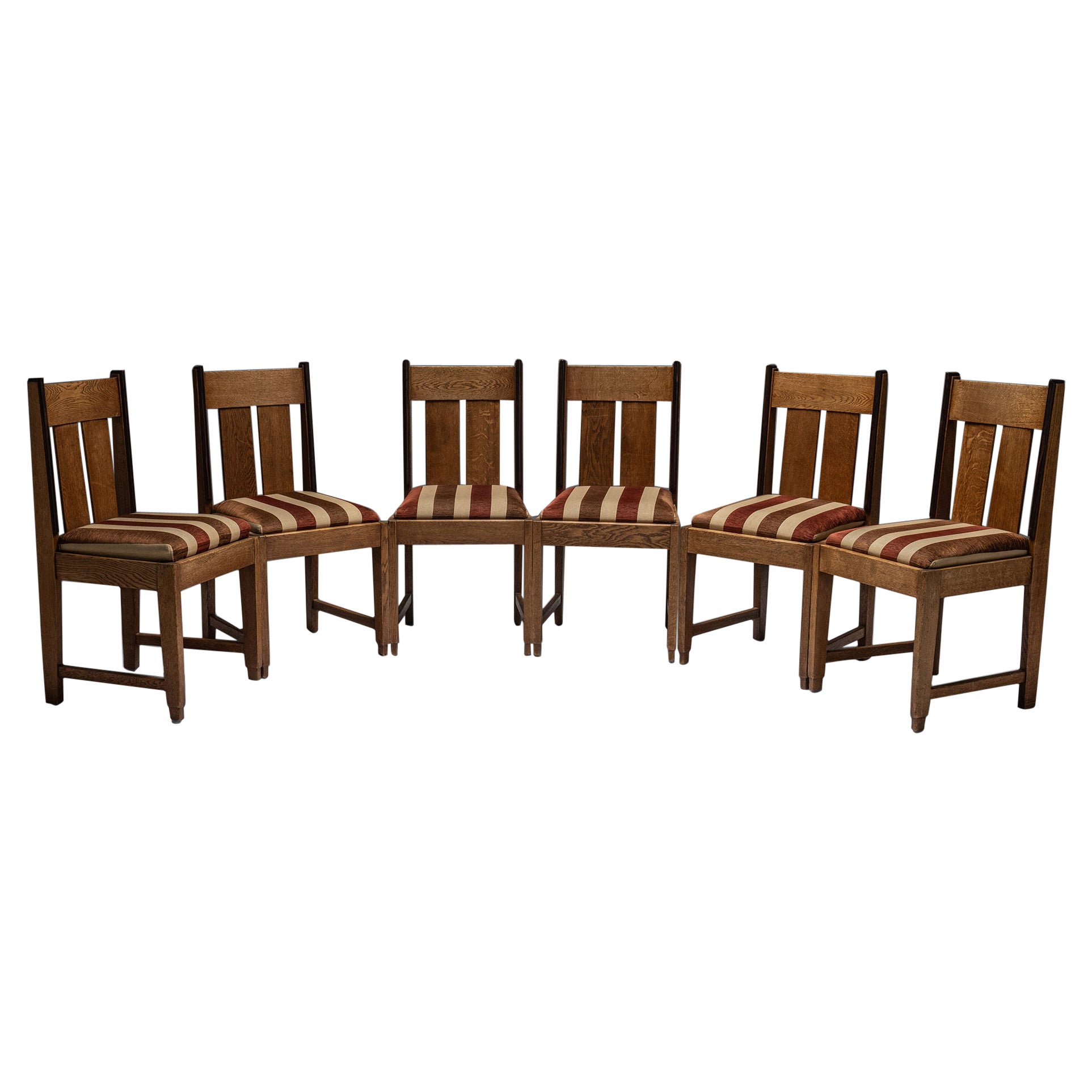 Set of '6' Art Deco Dining Chairs, Netherlands, Circa 1930