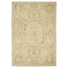 Vintage French Aubusson Rug with Romantic Rococo Style