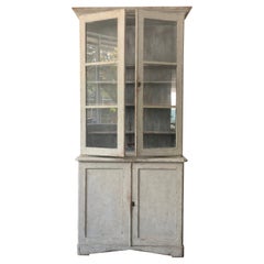 19th Century Swedish Cabinet with Glass Fronted Doors