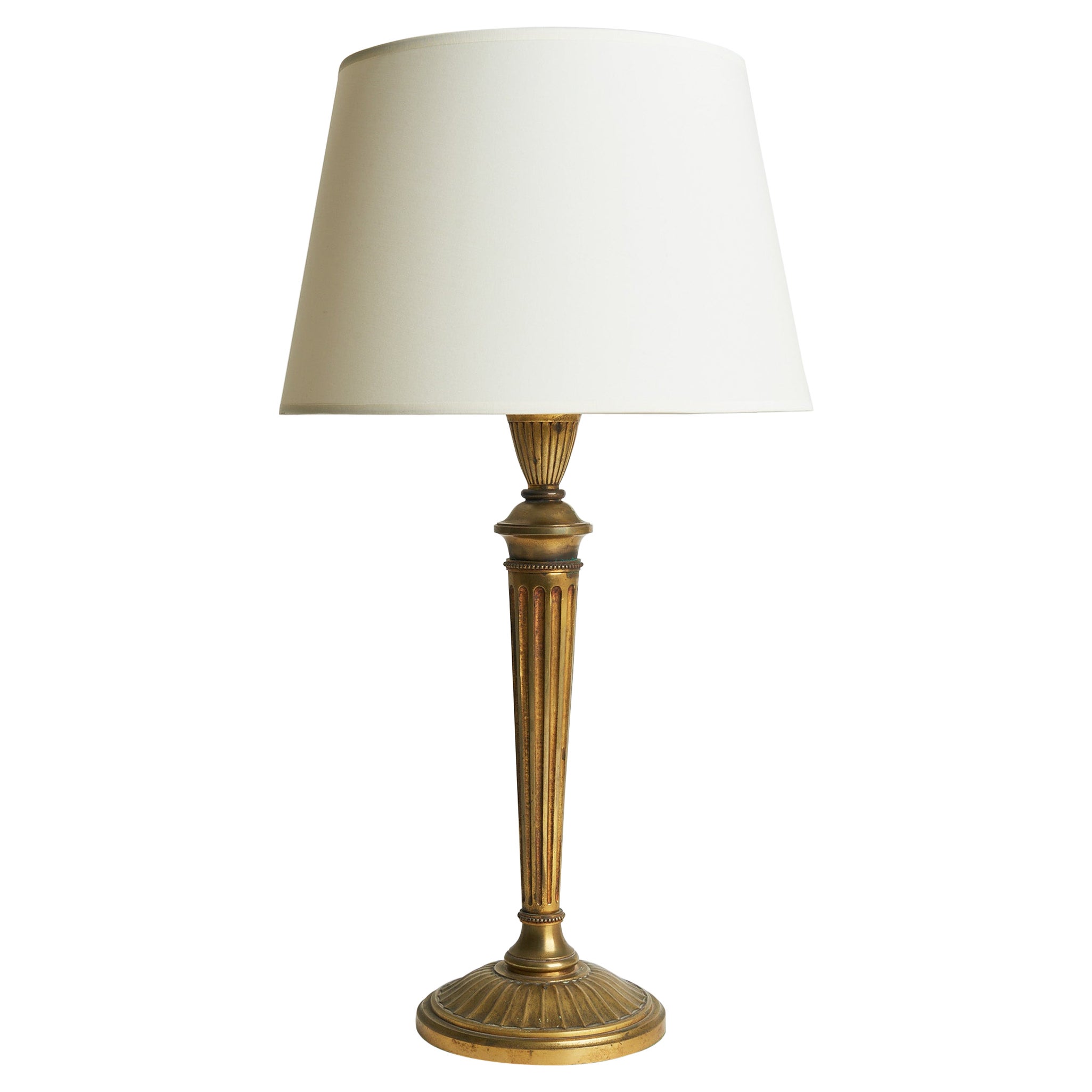 Louis XVI Gilded Bronze Table Lamp