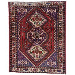 Vintage Persian Viss Rug with Tribal Style