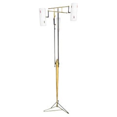 20th Century Black-White Italian Vintage Metal Floor Lamp by Biancardi & Jordan