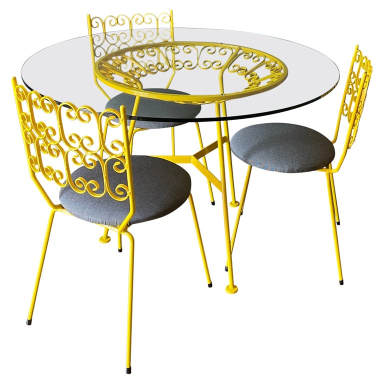 Mid Century Bistro Patio Set by Arthur Unamnoff for Shaver Howard For