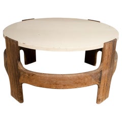 1980s Nordic Style Wooden Round Table