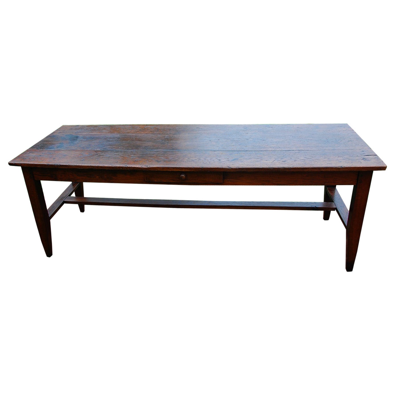 French Mid 19th Century Provincial Farmhouse Table in Oak and Chestnut