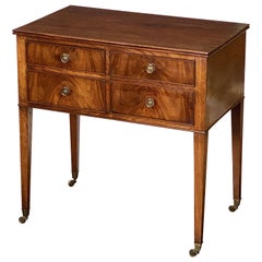 English Library Chest or Console Table of Flame Mahogany from the Georgian Era