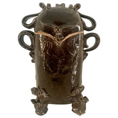 Studio Pottery Storage or Vase Vessel with Lid