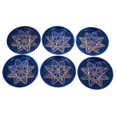 Six Crystal Coasters