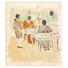 Antique "Lunchroom Conversations, " Glimpse of 1920s Black Social Life in Philadelphia