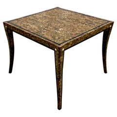 Vintage Regency Maitland Smith Tessellated Horn Game Table